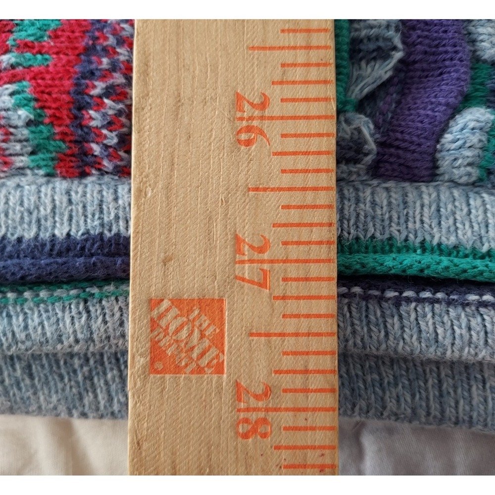 Tundra Multicolor Patterned Turtleneck Sweater - Purple, Red, Green, Blue - Picture 12 of 13